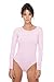 Evoni Langarmbody mit Rundhals Baumwolle Babyrosa XXL