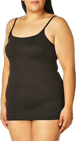 Image of SHAPERX Camisole for Women Adjustable Long Spaghetti Strap Tank Tops Lightweight Cami Undershirts Pack of 1 Plus Size