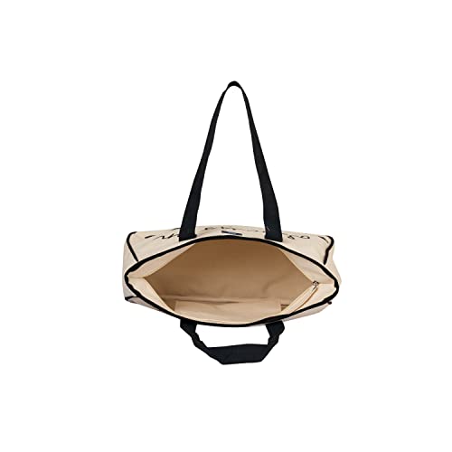 Image of AQVA Women & Men Cotton Tote Bag, Black and White Collection