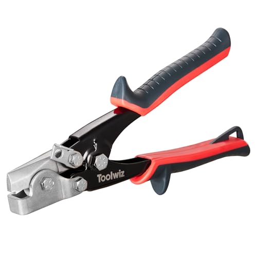 Toolwiz Snap Lock Punch Tool for Sheet Metal Gutter Crimping Tool with Drop-Forged Steel Jaw 8-1/2 Gutter End Cap Crimper Tightening Crimping Duct HVAC and Aluminum Siding