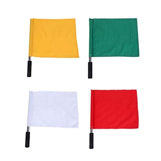 BESPORTBART 4 st spår och fältevenemang domare flagga signal flaggor mini vit röd gul grön banderoll flaggor för festdekoration paradtillbehör