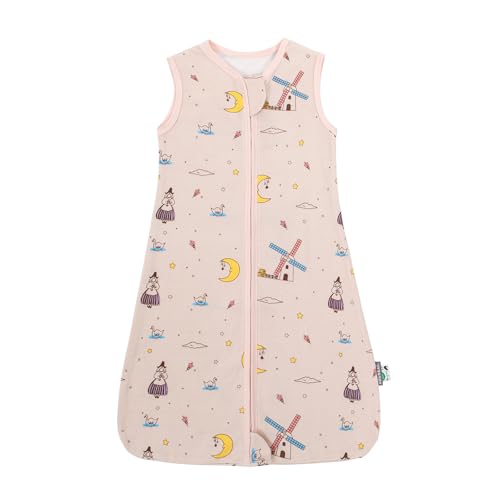 Image of HOUSABY Baby Wearable Blanket,Summer Cotton Sleep Sacks 1 Pack Unisex Toddler Sleeping Bag Sack, 0.5 TOG with 2-Way Zipper