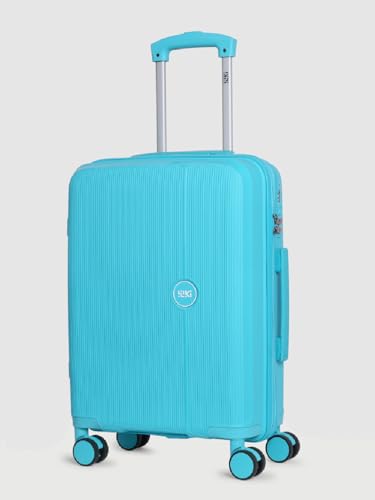 Image of Wiki Zine 8 Wheel Hardside Polycarbonate Trolley,Medium,Aqua Teal