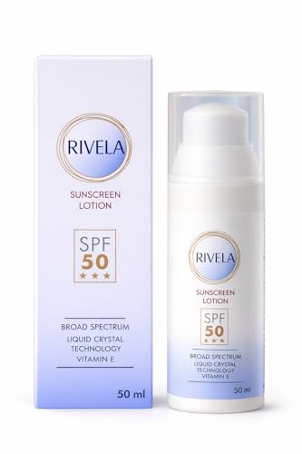 Image of Sunscreen Lotion SPF 50 | Broad Spectrum Sun Protection with Vitamin E & Liquid Crystal Technology | Lightweight, Non-Greasy Formula - 50 ml (SPF 50)