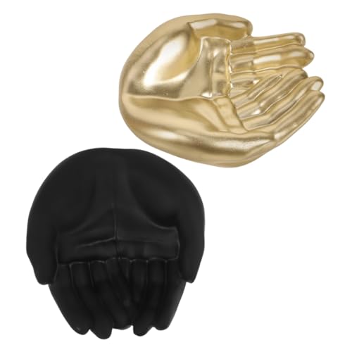 2 piezas Soporte para joyas con forma de palma, bandejas para guardar joyas, soporte para anillos, plato para joyas, bandeja para joyas con forma de palma, estante para exhibición de joyas, cuen