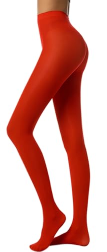 DTWAWA Collant Sculptants Femme Taille Haute - Rouge