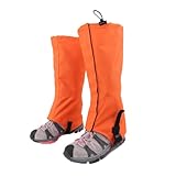 Polainas For Piernas, Polainas For Nieve, Polainas Antimordeduras De Serpiente, Diseño De Bucle De For Ponerlas Y Quitarlas Fácilmente, For Senderismo, Trekking, Escalada, Caza Y Esquí(Orange,S)