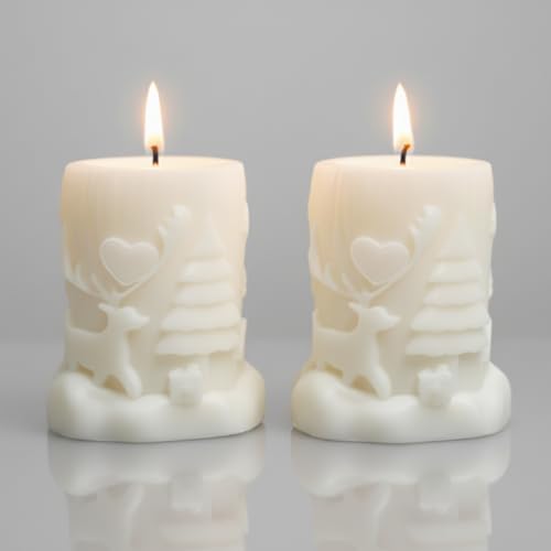 2 Stück Weihnachtskerzen - Adventskerzen - Adventskranz -Handmade...