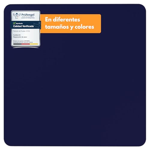 Flickly® Parches de reparación autoadhesivos | camión, remolque, tienda, toldos, camping, sombrillas, piscina | disponible en muchos colores | 10 x 10 cm | (RAL 5002) Azul Ultramarino