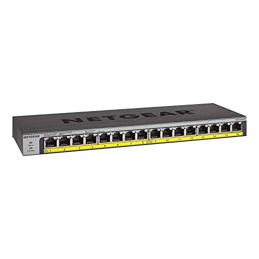 NETGEAR GS116LP PoE Switch 16 Port Gigabit Ethernet LAN Switch mit 16x PoE+ 76W (Plug-and-Play Netzwerk Switch PoE 16 Ports, lüfterlos, 19 Zoll Rack-Montage, ProSAFE Lifetime-Garantie)