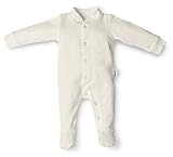 Ehrenkind® Strampler | Schlafanzug | 100% Bio-Baumwolle Schlafoverall | Standard 100 by Oeko-TEX | Natur Gr. 74/80