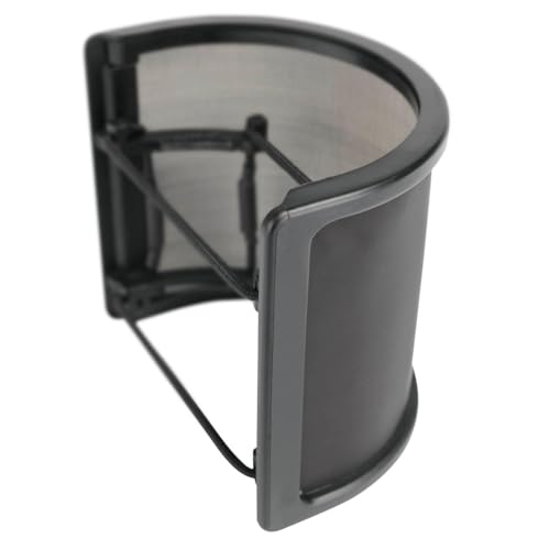 Image of Mackie EM-Series, Pop Screen for EM Series Microphones, Black, (PF-100) | Mackie PF-100 Pop Filter with filtration technology and snug fit for recording, streaming and singing