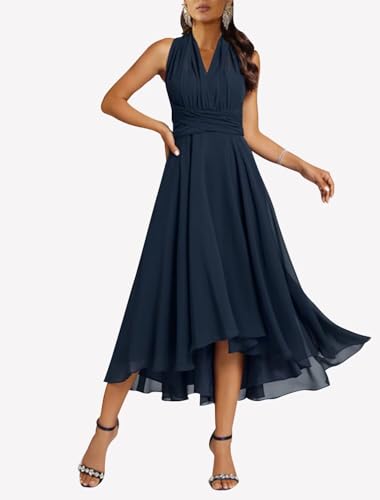 Chiffon Bridesmaid Dresses for Wedding Infinity Formal Evening Gown with Sleeve Tea Length Mother of The Bride Dress4