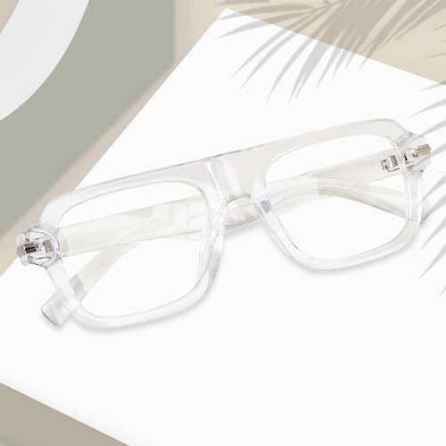 Image of Peter Jones Square Unisex Large Blue Light Blocking UV Protected Computer /Gaming Glasses (3754F)