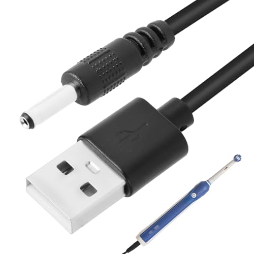 Riybyds 1M 3.5 mm, Cable Universal, Cargador Cepillo Eléctrico, Adecuado para las Mesas de Cable de Carga USB de Cepillo Dientes Eléctrico Fairywell y Bitvae, Duradero y Flexible