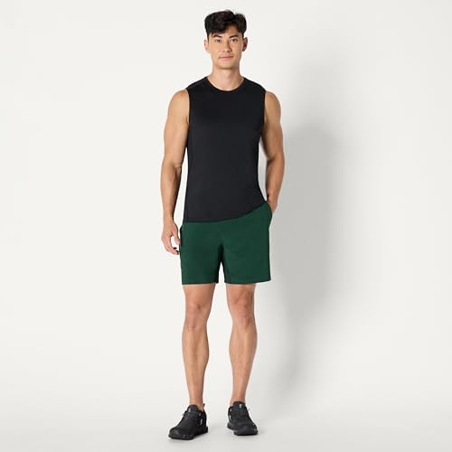Image of Amazon Essentials Men's Athletic Running Training Shorts, Performance Stretch Woven Workout Shorts, 7 inch