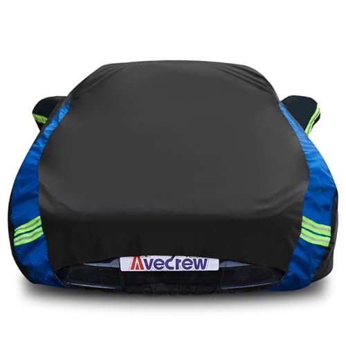 Image of Avecrew Car Cover for Tesla Model 3 2017-2026, Custom Fit Full Exterior Cover with Charging Port and Breathable Ventilation Mesh, Waterproof All Weather Outdoor Rain Snow Sun Protection Cover