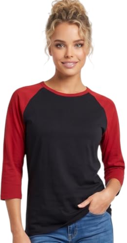 Image of ToBeInStyle Women's Classic Two Color Cotton Baseball T-Shirts