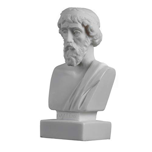 Plato Bust Greek Father Of Philosophy Statue Alabaster Handmade Head Sculpture #TOP28