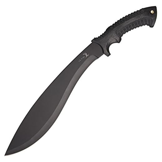 Elk Ridge - Outdoors Fixed Blade Machete - 19.5-in Overall, 12.9-in Black Stainless Steel Blade, Black Injection Molded Handle, 1680D Nylon Sheath, Hunting - Camping - Survival - ER-523B