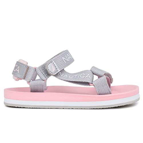 Image of Nautica Toddler Boys Sport Sandals - Lightweight Athletic Open-Toe Summer Shoes with Dual Adjustable Hook and Loop Straps for Outdoor Play, Beach, and Water