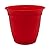 The HC Companies Eclipse Round Planter with Saucer - Outdoor & Indoor Plant Pot with Drainage Holes - Lightweight, UV-Resistant Plastic Pots for Plants, Flowers & Herbs (12" Red, Pack of 1)