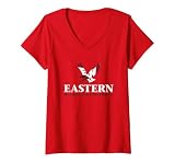 Womens Eastern Washington Eagles Icon Red Officially Licensed V-Neck T-Shirt