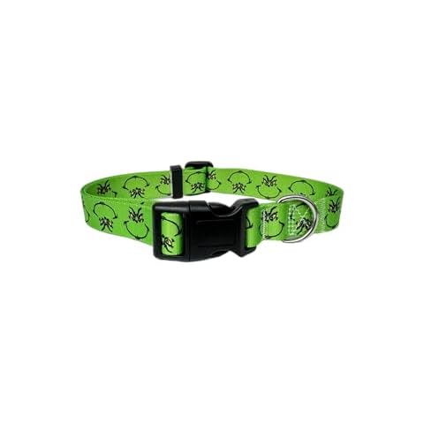 Christmas Dog Collar Cat Collars - Green Christmas Puppy Collar with Buckle - Adjustable Holiday Party Pet Collars for Small Medium Large Dogs Cats - S Cover