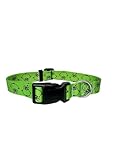 Christmas Dog Collar Cat Collar - Green Christmas Puppy Collar with Buckle - Adjustable Holiday Pet Collars for Small Medium Large Dogs Cats - M