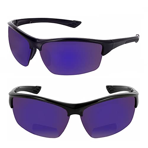 Lunettes de soleil semi-focales avec zone de lecture invisible intégrée