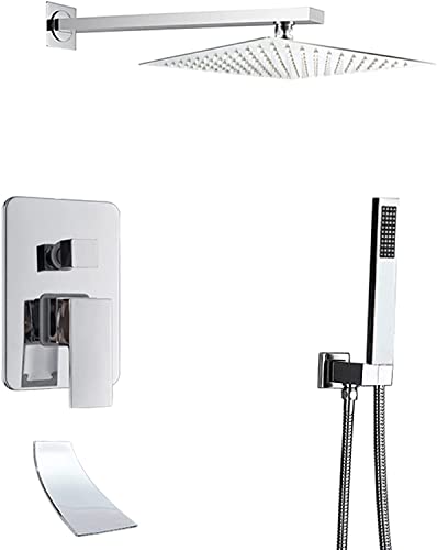 Robinet de baignoire autoportant en laiton avec sa douchette à main design