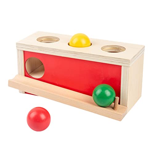 モンテッソーリ木製プッシュボール、木製プッシュボール赤ちゃんのおもちゃ、木製の並べ替えとスタッキングのおもちゃ、男の子と女の子の教育玩具1歳以上の幼児へのギフト Yahede