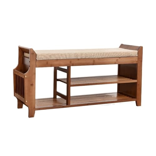 Banc à chaussures en bambou de qualité supérieure pour intérieur - 2