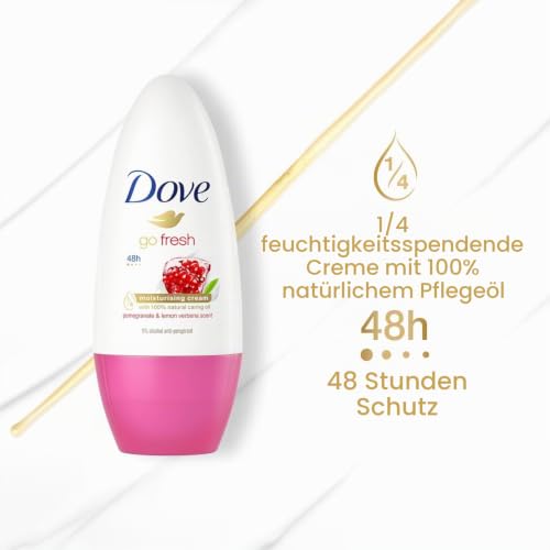 Dove Deoroller 6er Pack Go Fresh Granatapfel- und Zitronenduft, Roll-On (6 x 50 ml) – Ansicht 6