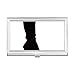 Simple Pattern Black High Boots Outline Business Card Holder Case Pocket Box Wallet