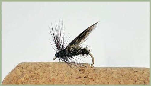 Trout Fliegen ohne Widerhaken, 12 Stück pro Packung, Caenis, Erle und Adams Beste Sommerfliegen