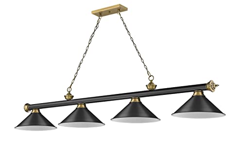 Z-Lite 2306-4Mb-Bn-Mb15 Cordon - 4 Light Billiard In Traditional And Classical Style-18.75 Inches Tall And 14 Inches Wide, #TOP6