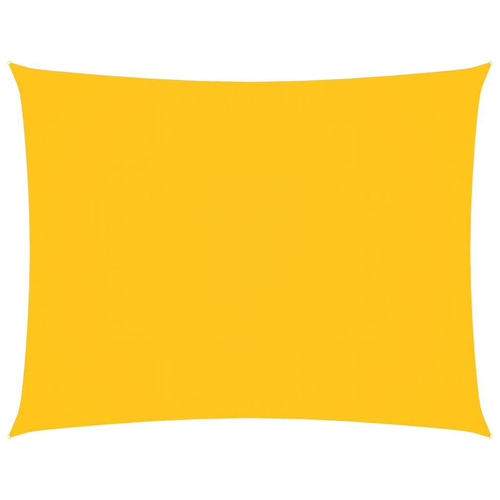 Toldo De Sombrilla Tela Oxford Rectangular 4x6 M Amarillo | PU revestido, impermeable, protección solar, accesorios de acero inoxidable, para jardín, terraza, balcón