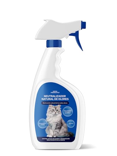 Japan Premium Neutralizador Natural de Olores | Eliminador de Orina de Gato con Yomogi y Catequina | Más Potente que Limpiadores Enzimáticos Comunes | 270 ml con Frescor a Té Verde