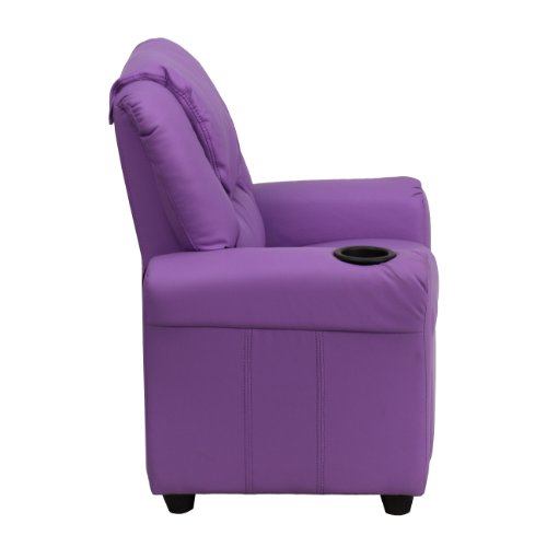 Flash Furniture Contemporary Lavender Vinyl Kids Recliner With Cup Holder And Headrest #TOP5