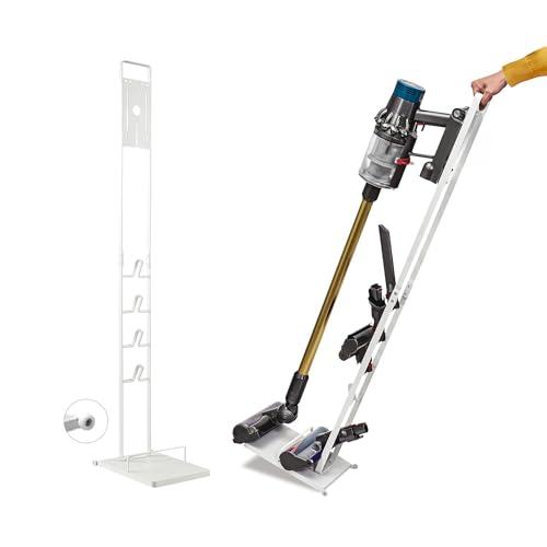 Porte-Aspirateur Compatible avec Dyson V15 V12 V11 V10 V8 V7 V6 - DC45/ DC35/ DC58/ DC59/ DC62/ DC74-Organisateur de Rangement au Sol avec Roues sans Percer Le...