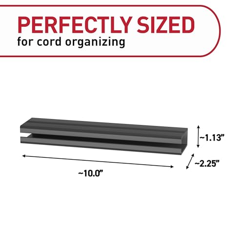 Image of Command Cord Organizer Channel, Black, 1 Channel, 8 Large Strips