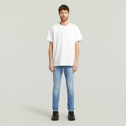 G-STAR RAW Men's Revend Super Slim Fit Jean in Slander Black Superstretch Aged3