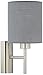 Produktbild EGLO Wandlampe Pasteri, 1 flammige Textil Wandleuchte, Material: Stahl, Stoff, Farbe: Nickel matt, grau, Fassung: E27, inkl. Schalter