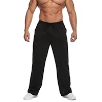 PINSPARK Pantalon de Jogging pour Homme Pantalon Sport Long en Coton survêtement à séchage Rapide Fitness Ample