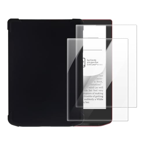 Coque PocketBook Verse PB629 noire avec protection écran en verre trempé 2 en 1