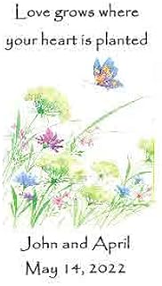 Wedding/Bridal Wildflower Seed Packet Favors(w/seeds) Personalized 50 qty-Butterfly Flower Design