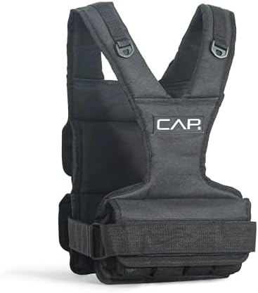 Cap Barbell HHWV Chaleco con Peso para Mujer, 30 Libras, Negro, 3...