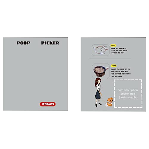 Storcfe 2023 New Dog Pooper Catcher With Bags. Small, Medium Dogs. Durable Dog Poop Picker, Totally Clean, Stainless Steel Adjustable Handle, Includes 120 Waste Bags, S Size #TOP4