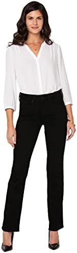 NYDJ womens Marilyn Straight Denim jeans, Black Bdm, 12 US
